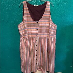 Madewell Striped  Button Dress PLUS 2X